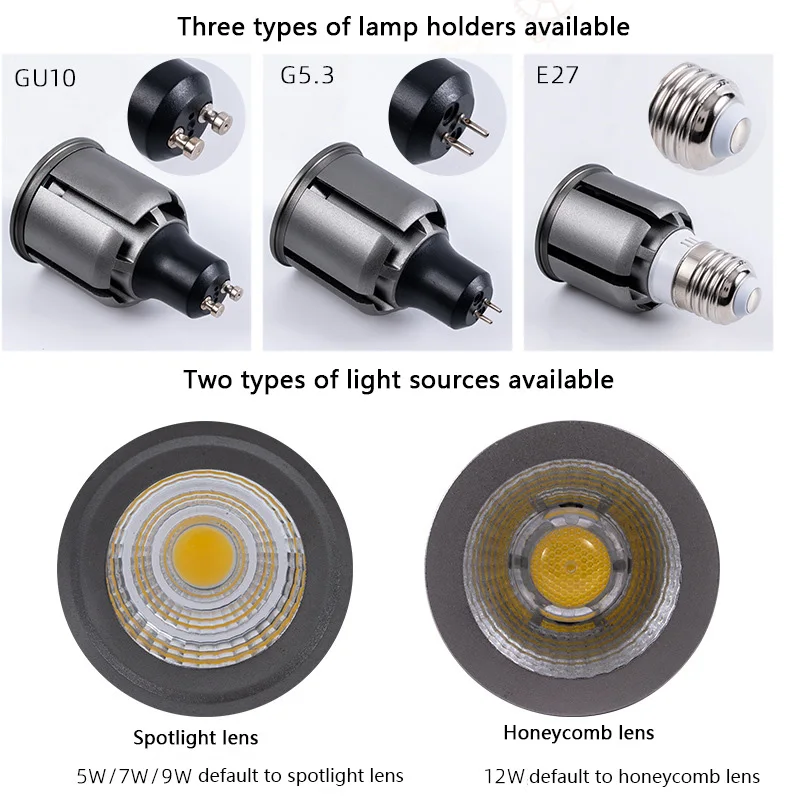 High Quality 85-265V MR16 5W 7W 9W 12W Led Bulbs GU10 Spotlight Lamp Bulbs