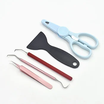 5 In 1 Stainless steel  Craft Vinyl Weeding Tools Set With Squeegee Scissor Tweezers Tool kit