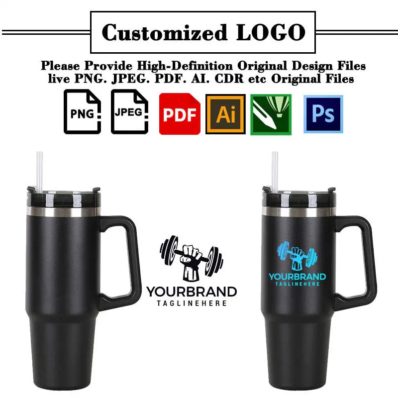 YY151 Custom Logo insulated coffee cup stainless steel double wall cup travel 40oz logo hot coffe cups
