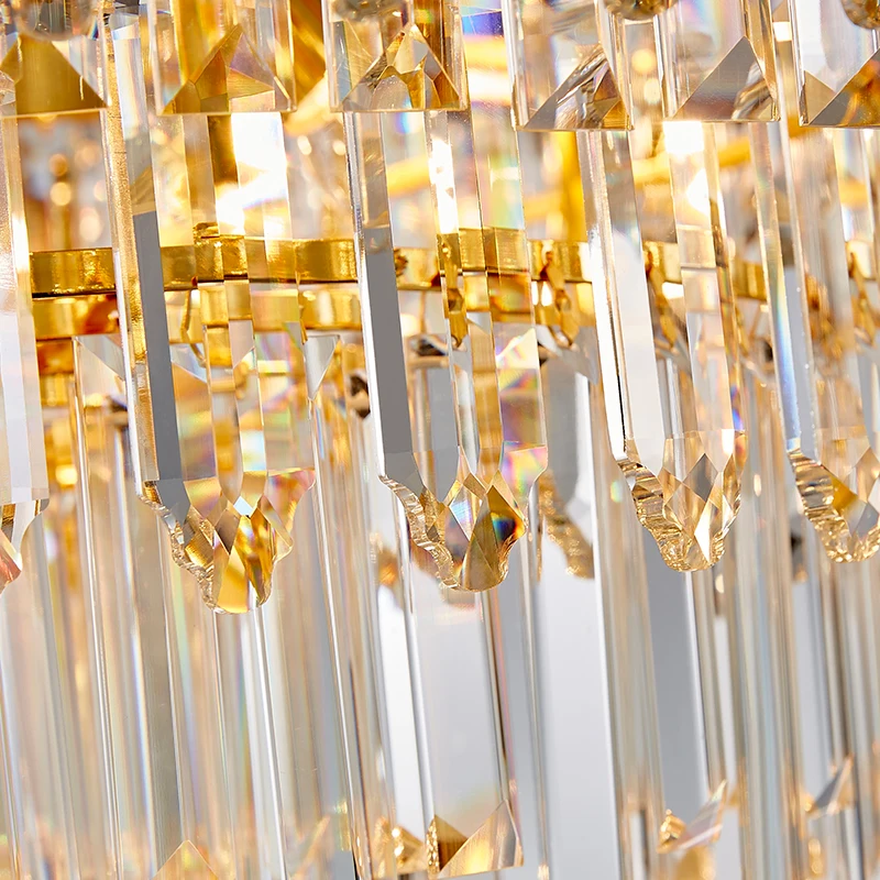 2022 New Postmodern Lamps Luxury High-End Crystal Chandelier Luxury Simple Atmosphere Living Room Dining Bedroom Pendant Light