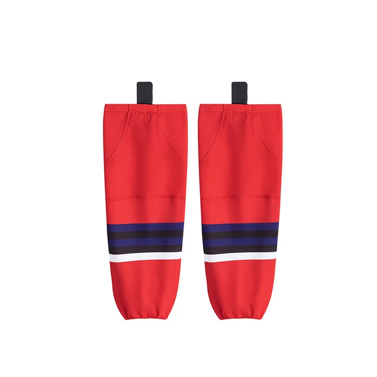 Wholesale OEM Hockey Socks with Training Mesh Fabric for Sports Wear Sublimation Printing Ice Hockey Socks