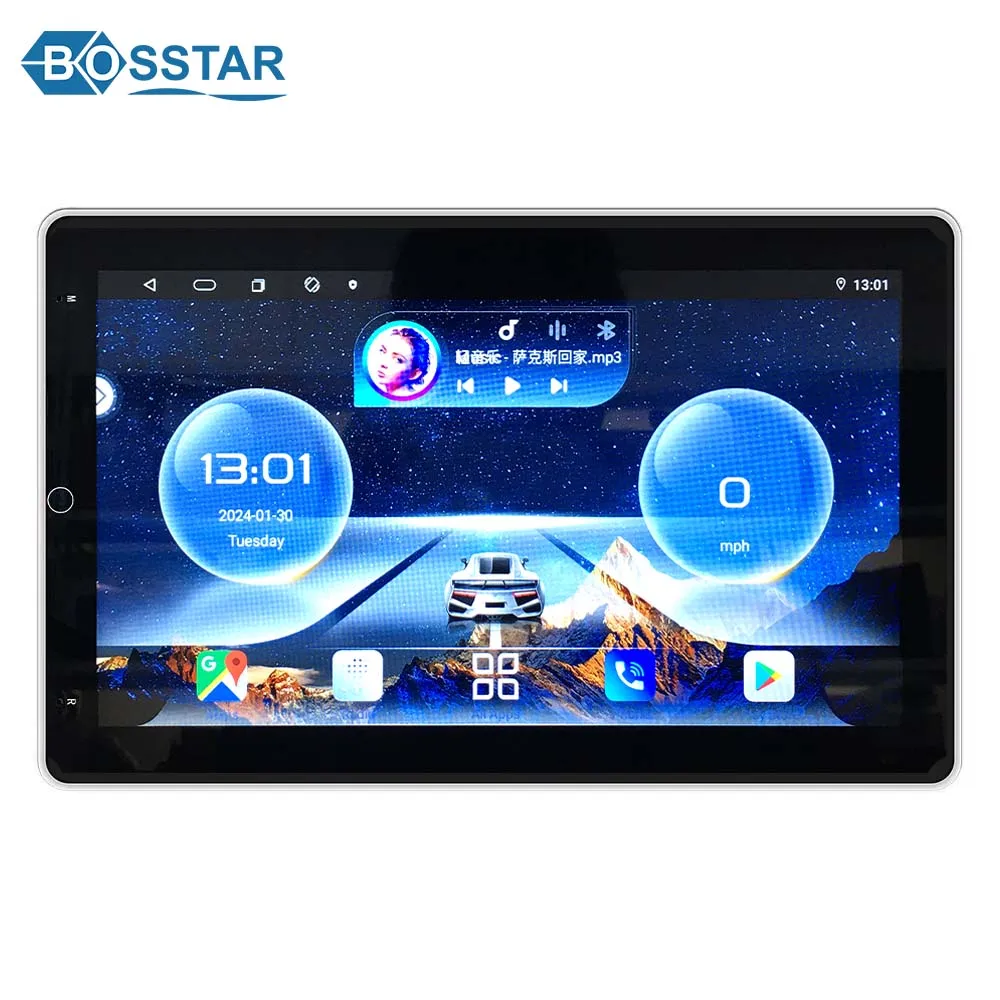 Bosstar 10inch 8Core 2Din IPS Screen Electric Rotation Android Car Radio Car Stereo With CarPlay GPS DSP For Universal Car