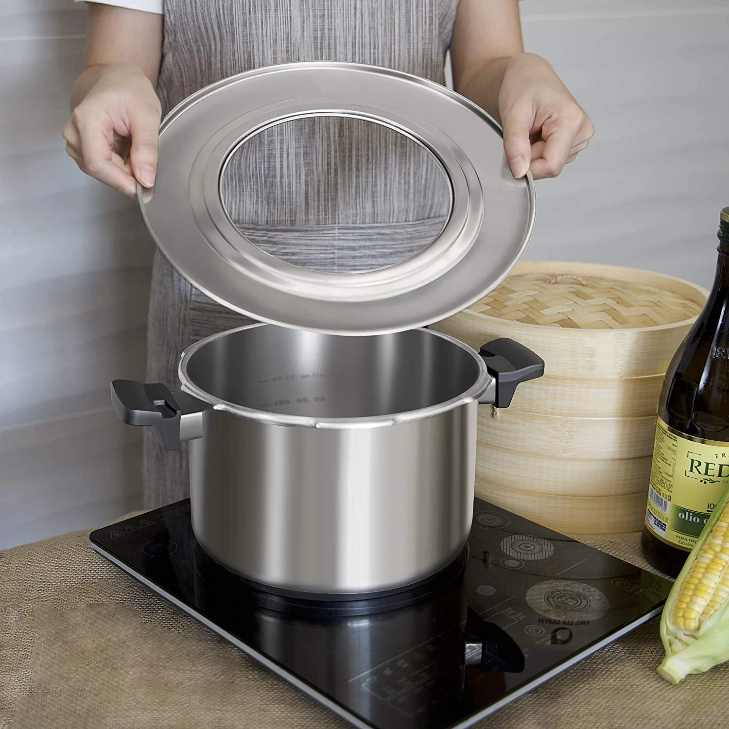 Горячая Распродажа Amazon, кольцевой адаптер для отпаривателя из нержавеющей стали или алюминия, подходит для отпаривателей 8-11 дюймов