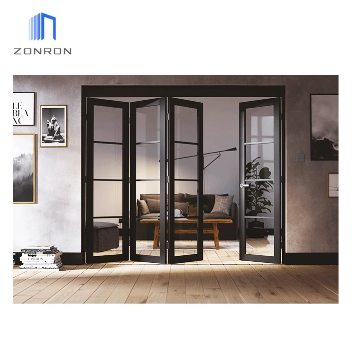 Zonron Florida Miami-Dade Approved New Design Exterior Accordion Aluminium Folding Door Patio Folding Glass Door