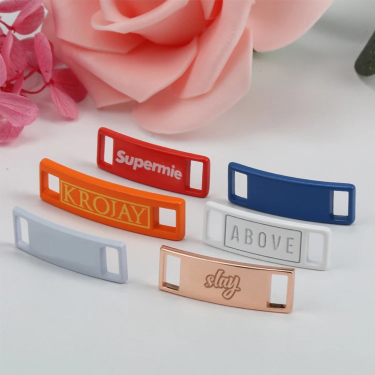 Wholesale Custom Logo Gold Metal Sneaker Decoration Sport Shoelace Metal Lace Lock Tag AF1 Shoe Charm