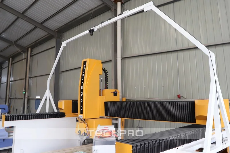 China Cnc Stone Cutting Machine Granite 4+1 Axis Bridge Saw Chamfer Cutting Stone Cutter For Kitchen Countertop Sink Hole