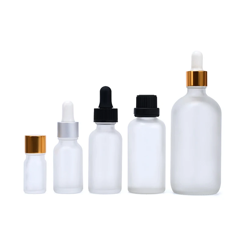 Factory Direct Sale Essential Oil Beard Oil Bottle 1oz 50ml 2oz 100ml Hair Oil Amber Perfume Glass Dropper Bottle with Black Cap