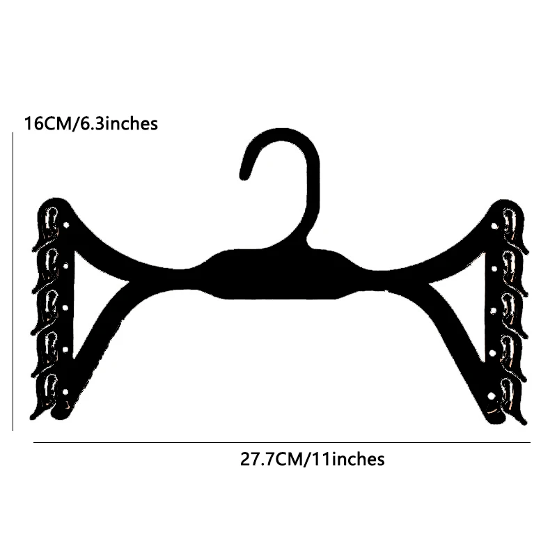 Custom 5-Layer Plastic Underwear Hanger Space Saving Clothes Display Hook for Garment & Lingerie