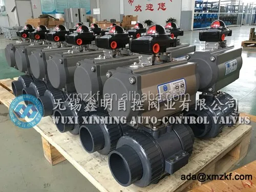 pneumatic actuator pvc ball valve made in China