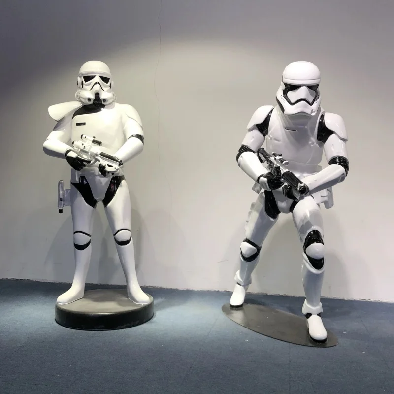 Life size Starwars Empire White Black Stormtrooper Death Force Red Clone Model Sculpture resin crafts decoration statue