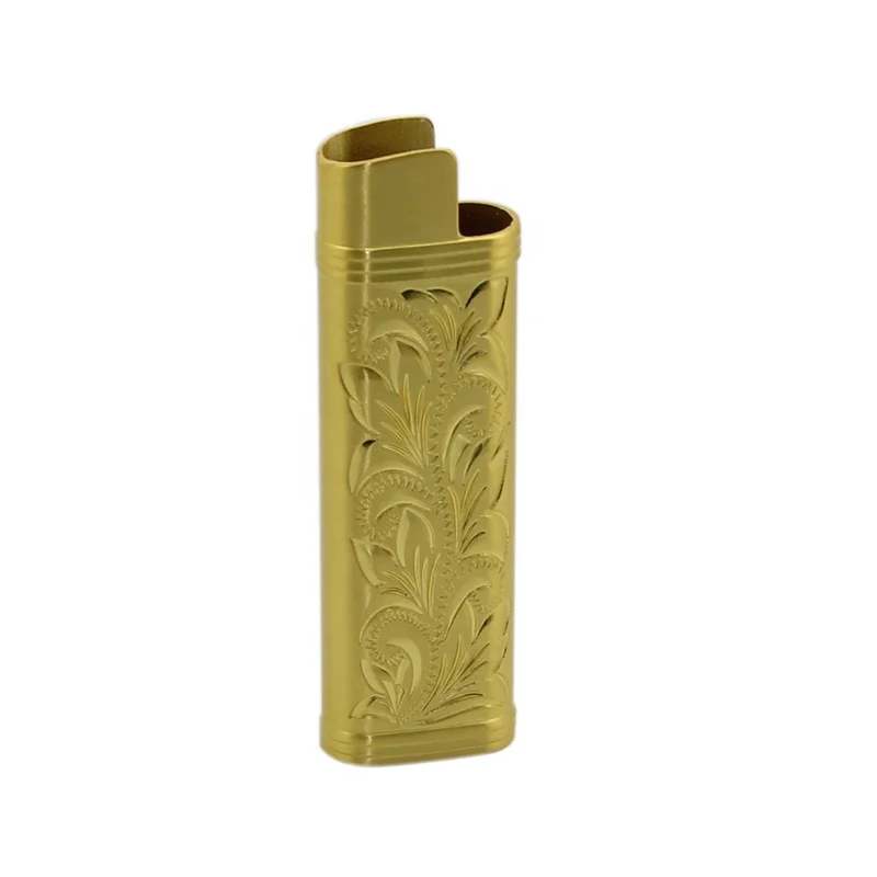 Chinese Factory Free Design Cigarette Lighter Case And Cigarette Holder Metal Cover Lighter Cover Sleeves Smoking Accessories