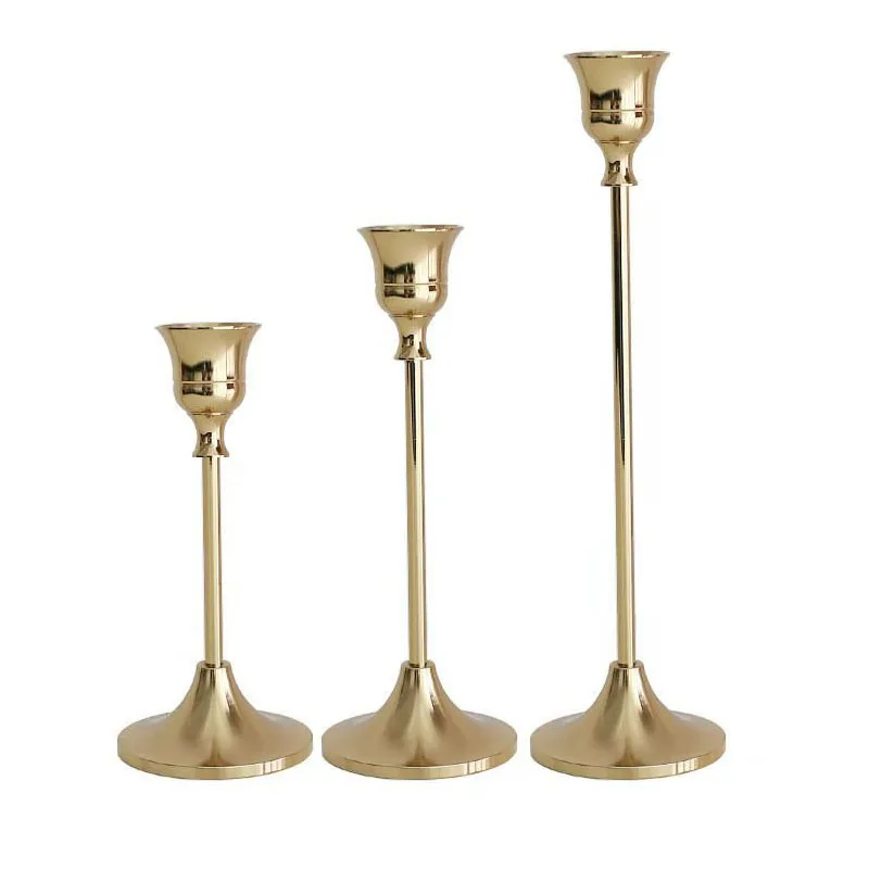 Christmas Candle Dinner Birthday Party Romantic Wedding Decoration American Vintage Brass Candlestick