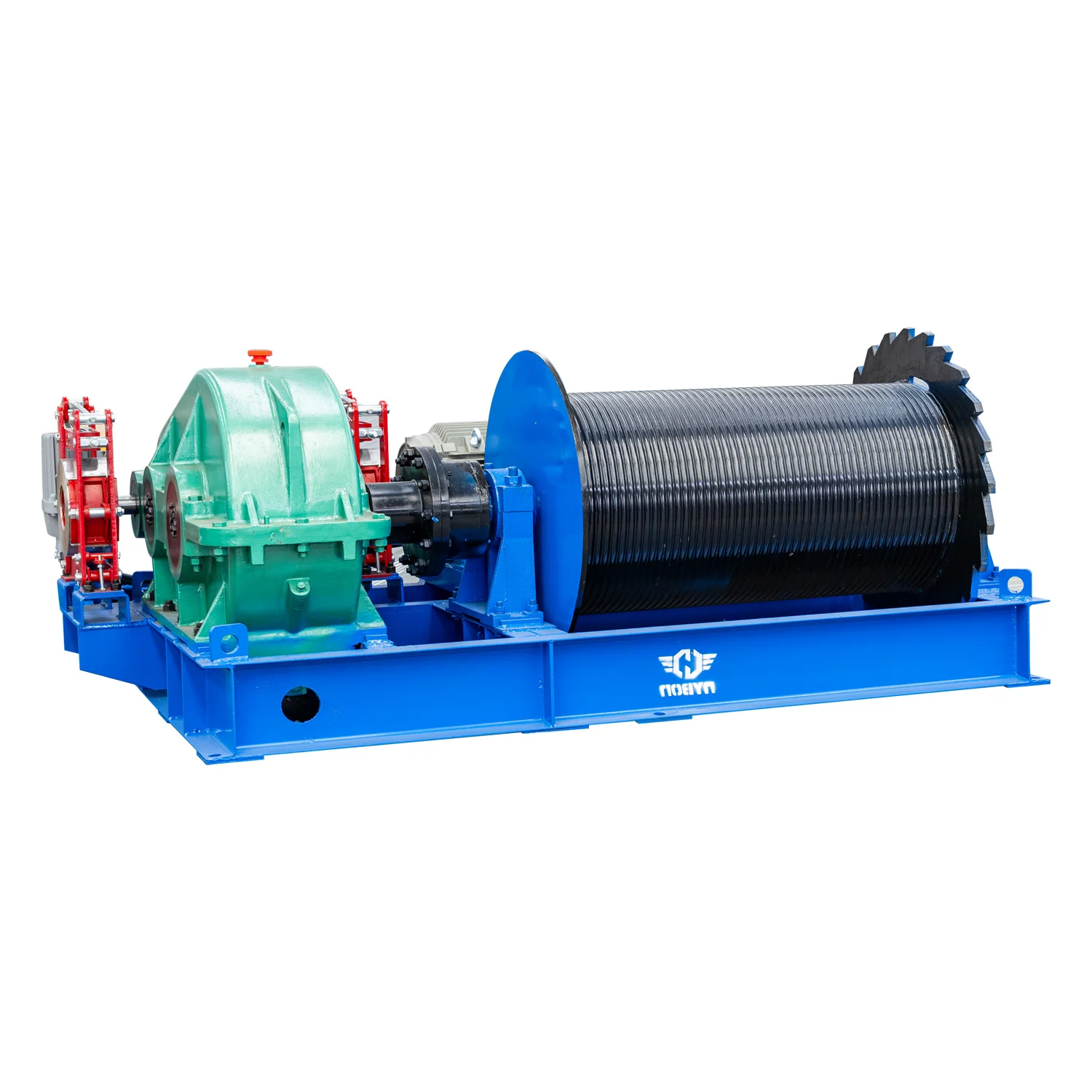 380v 50hz 3 Phase 20 Ton 32 Ton Wire Rope Electric Gearbox Winch 15 Ton for Pulling Boat