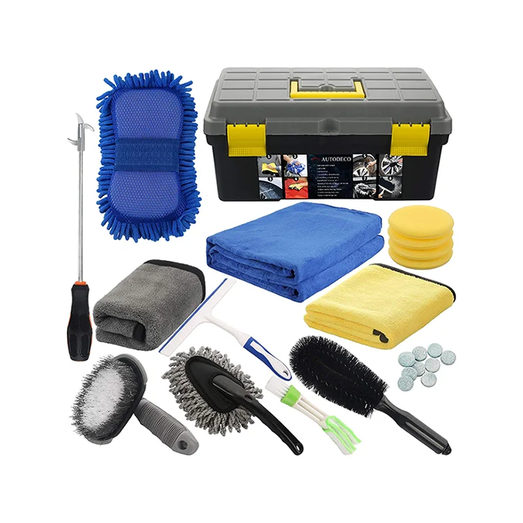 Including Microfiber Towel Sponge Eco-friendly Interior 25 Piece Cleaning Kits For Car Convenient