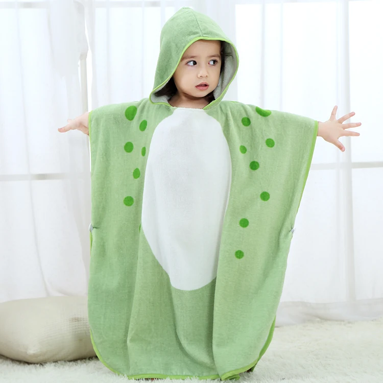 MICHLEY Wholesale Hooded Dinosaur Children Beach Towel