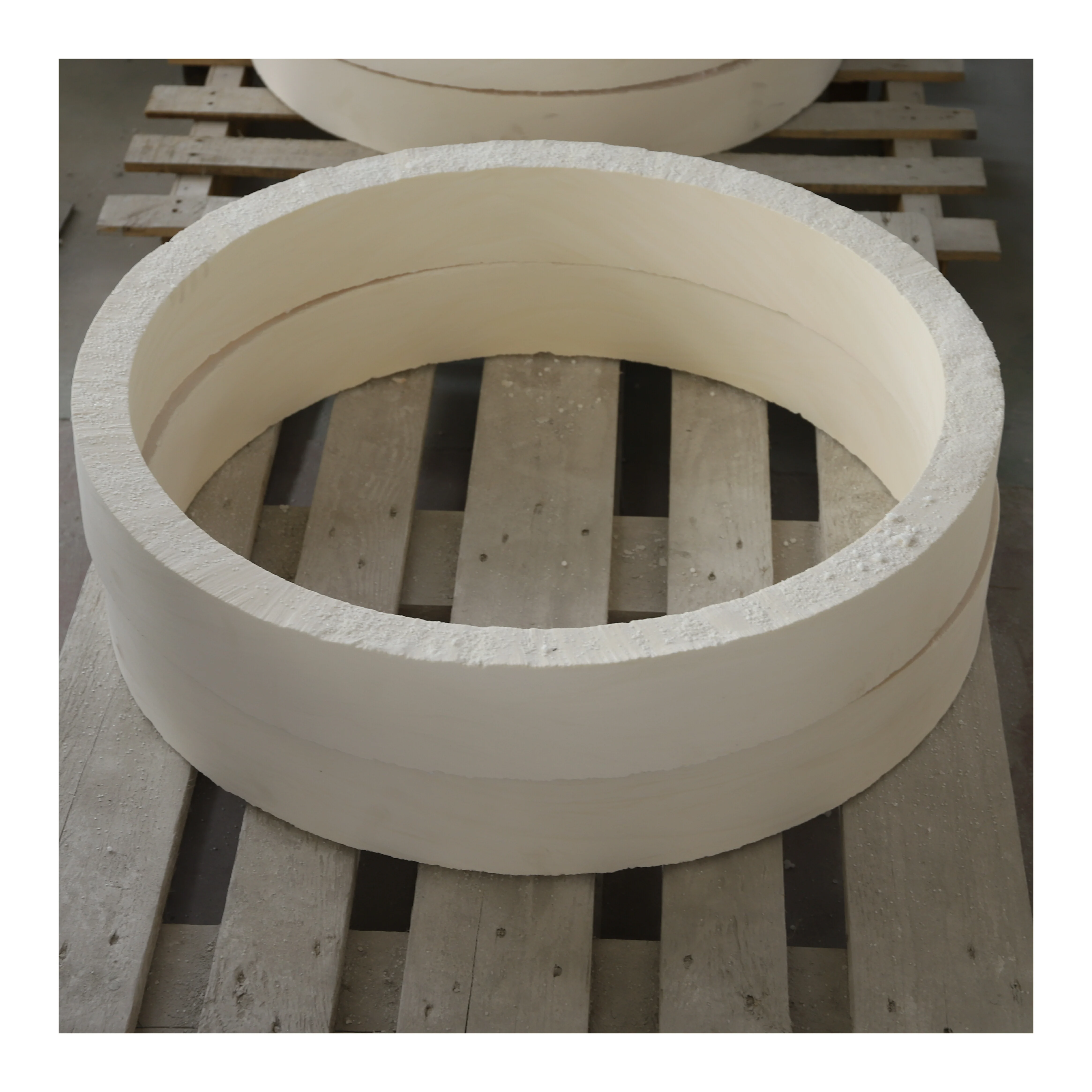 High purity large diameter alumina ceramic ring tube 99% al2o3 for pipe tube furnace