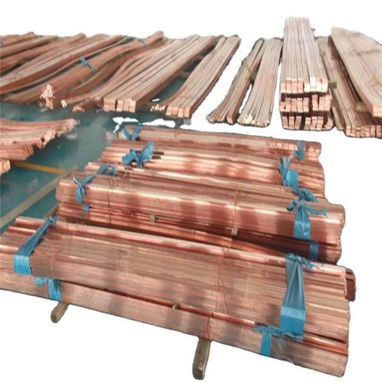 Low price and high quality red copper bar T2 red copper bar grounding copper bar