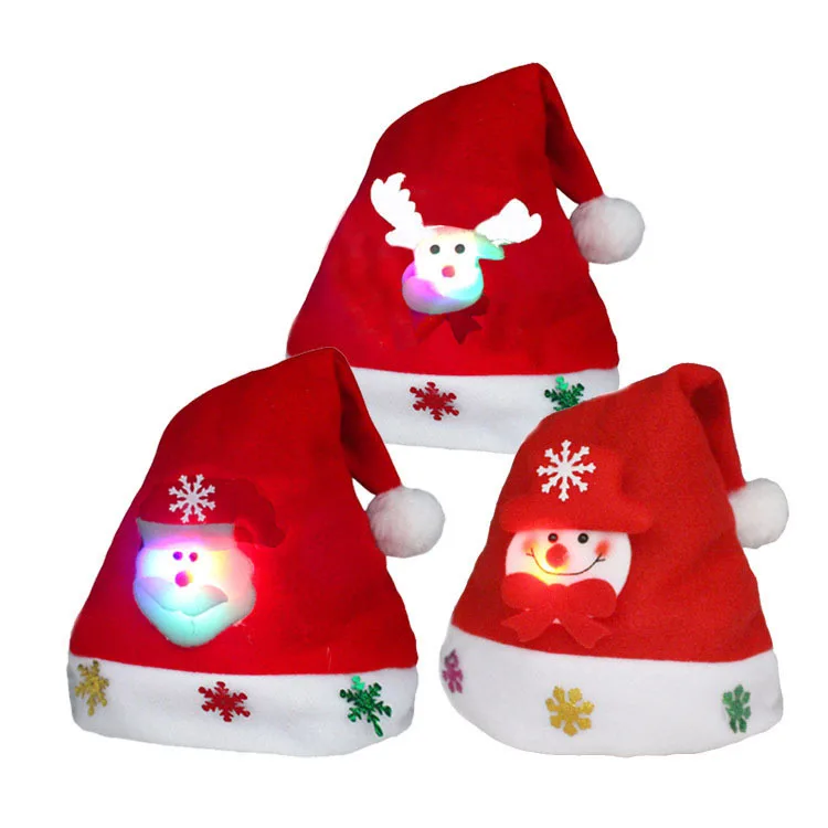 Wholesale Christmas Headband Clown Decoration Hair Accessories with Led Light Party  Packing Cap