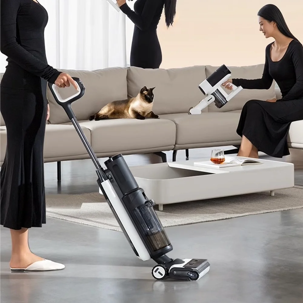 5 in 1 Intelligent Floor Scrubber Multifunctional Cleaner Smart One-Step Cordless Quick-dry Cleaning Mopping For Household