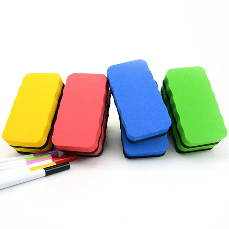 Factory EVA Dry Erase Magnetic Whiteboard Eraser Colorful Magnetic Eraser for Office School