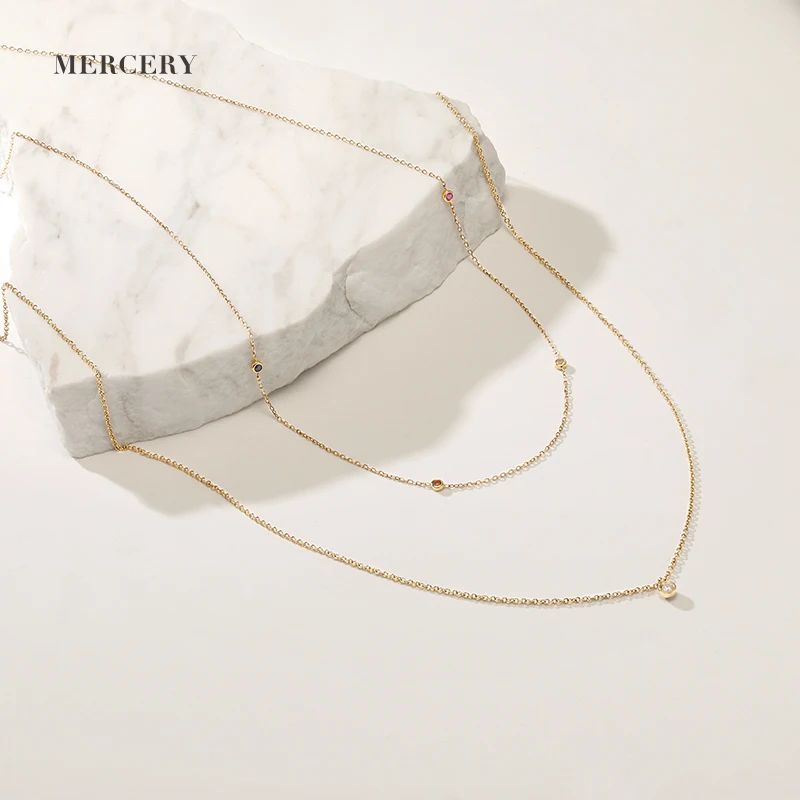  Mercery логотип бренда 14K чистого золота кулон женские ожерелья роскошные Love ювелирные изделия циркониевое ожерелье изготовленное с настоящим золотом со стразами украшена белыми