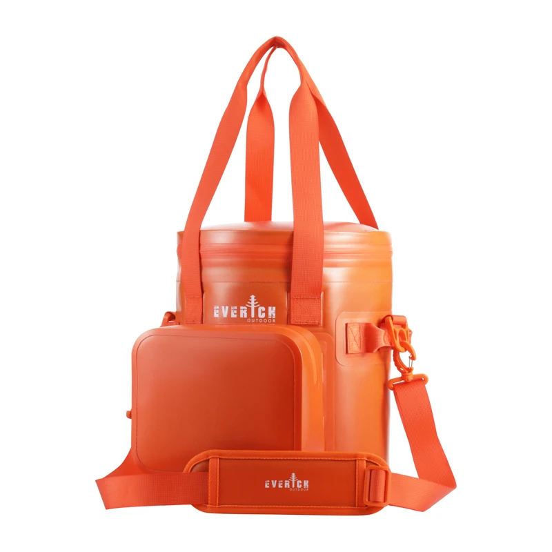 Everich Cambodia Factories Soft Cooler Camping Large Capacity Ice Cooler Box 840D TPU Waterproof Round Ice Cooler Bag