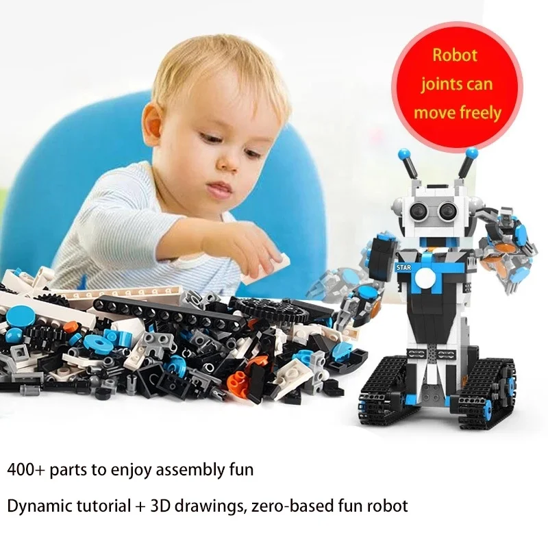 426pcs APP controlled programmable rc robot toys science DIY building blocks remote voice control programming robotic bricks kit