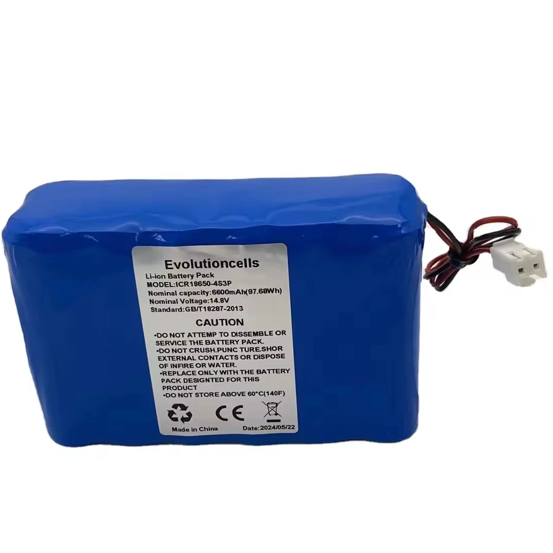 New arrival Li-ion Battery pack ICR18650-4S3P 6600mAh 14.8V For Eurolite AKKU UP-4 HCL Spot WDMX