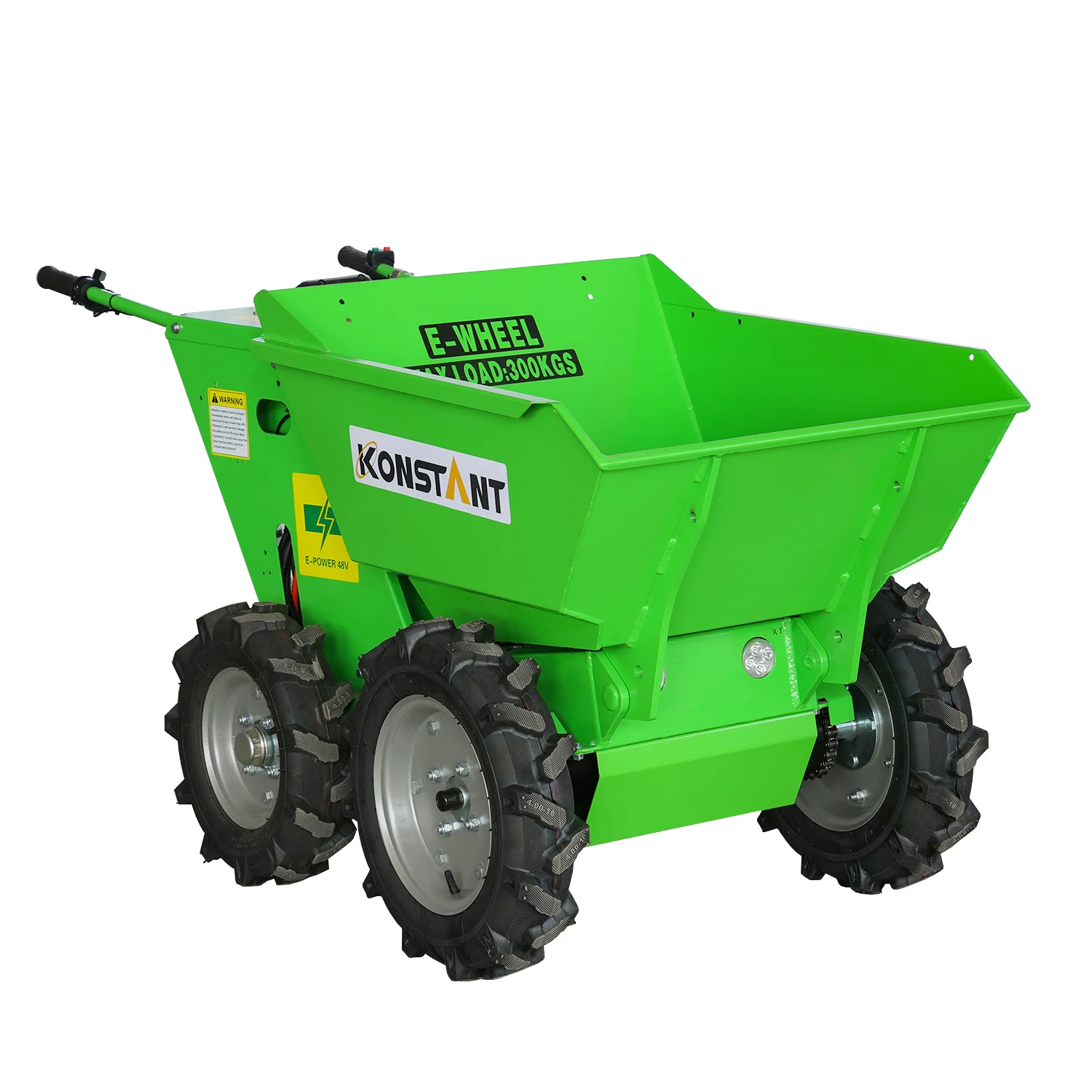 KONSTANT 300kg Electric Dumper  for sale Cheap small Hydraulic Garden Transporter Four Wheel Barrow Concrete Power Buggies