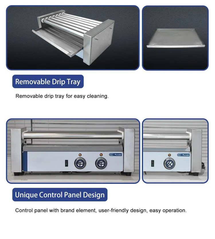 Europe Design Commercial Automatic Roller Hot Dog Grill Machine