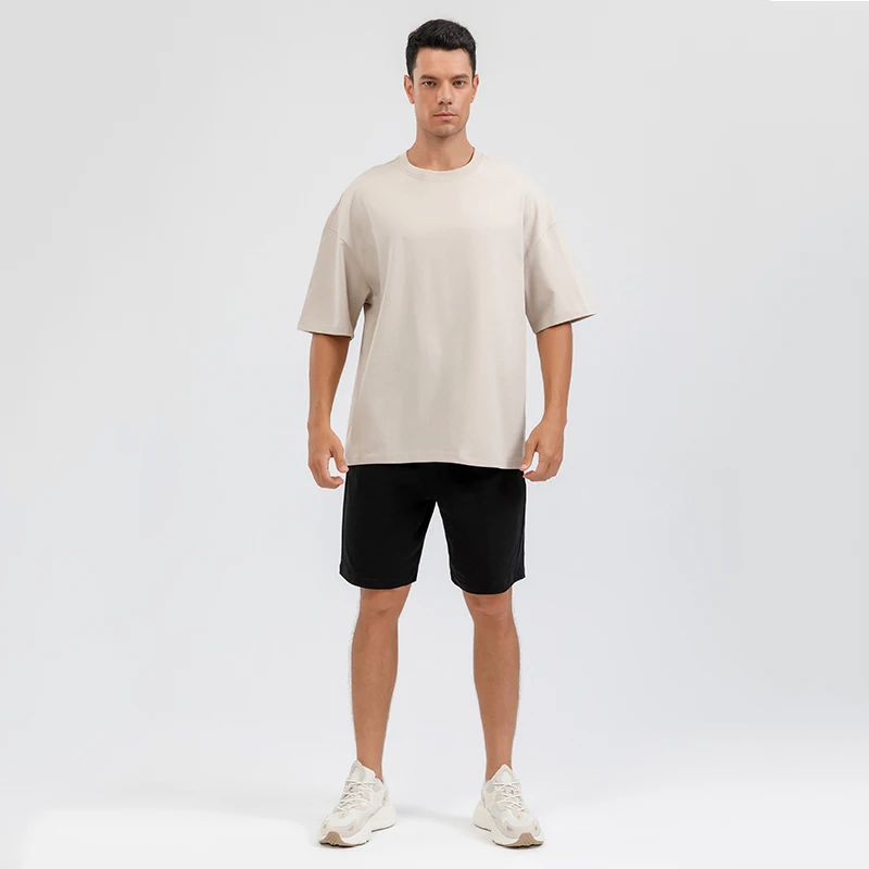 High Quality Summer Set 300 Gsm 100% Cotton Suit Fashion Unisex Loose Style Cotton Tracksuit