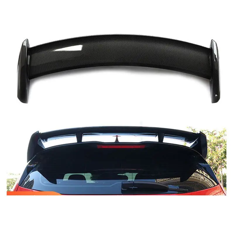 Rear Window Roof Wing Trunk Spoiler Tail Lip for Ford Focus MK4 Hatchback ST Line Gloss Black Carbon Fiber Look