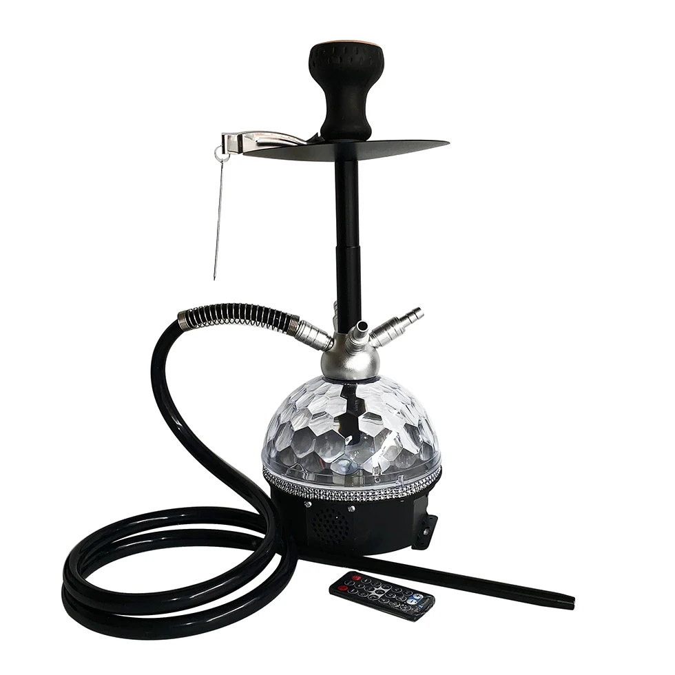 New design hot sale smoking acrylic hookah shisha and music LED light fashion hookah chicha