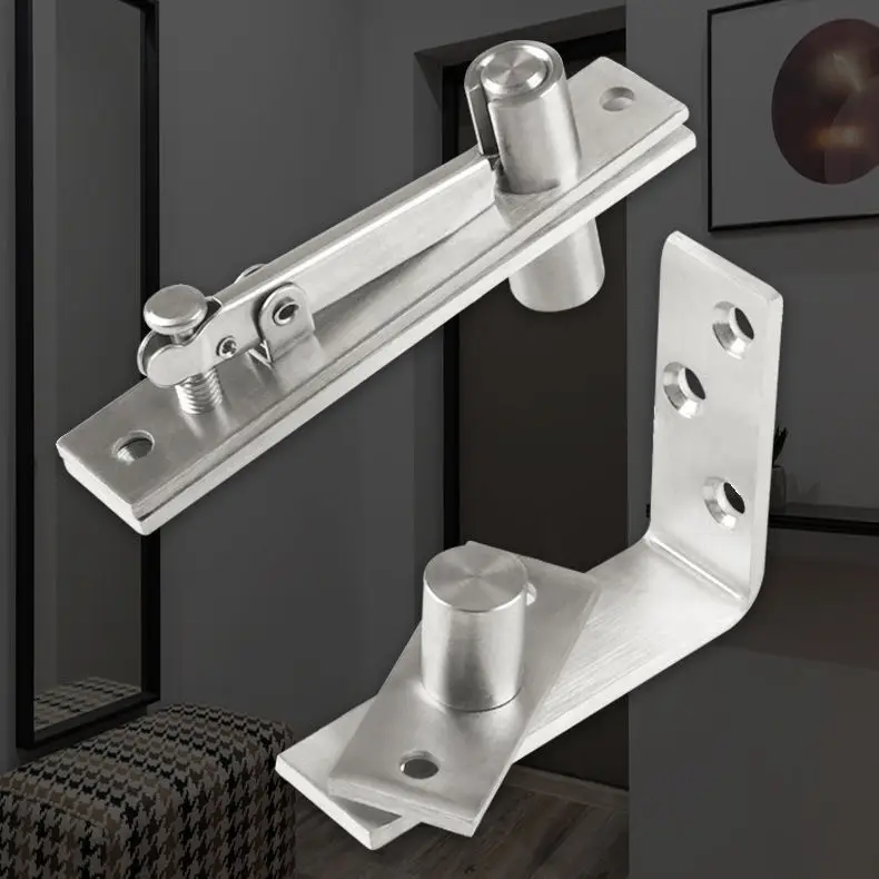 Stainless Steel Adjustable Metal Rotating Hinge For Wood Door Hidden Concealed Up Down Shaft Gate Pivot Hinge
