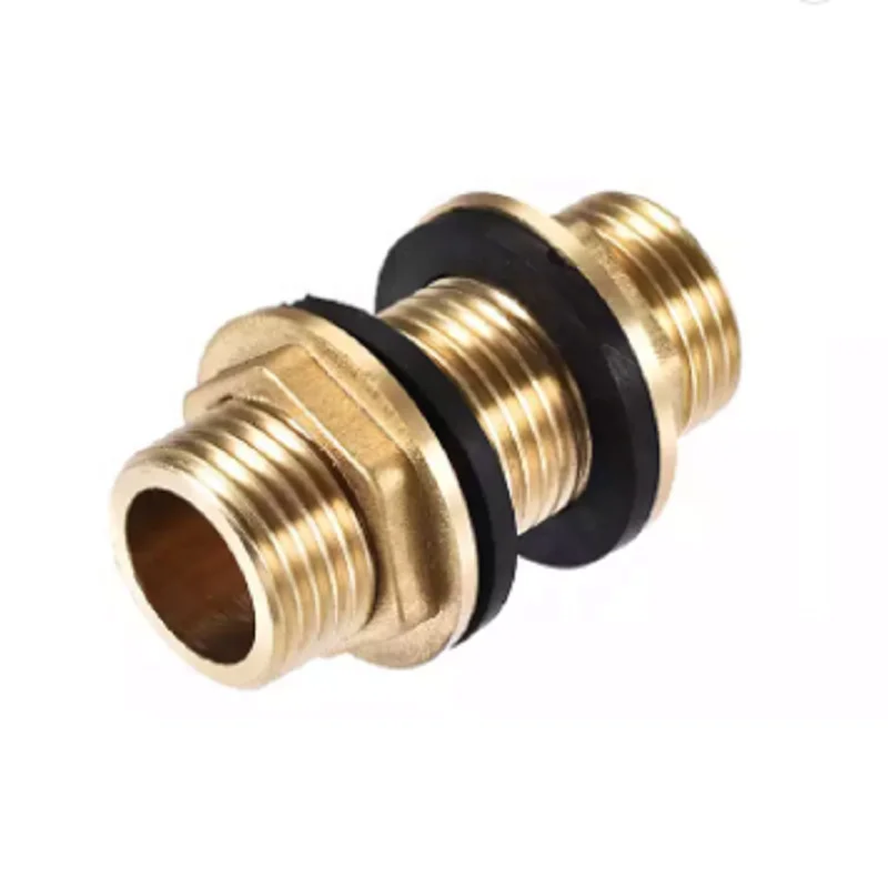 Brass water tank connector compression fitting