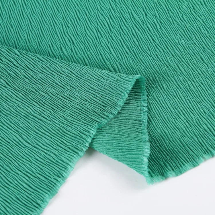 Shaoxing multi colors accept custom woven 100% polyester crepe fabric for garments and dress