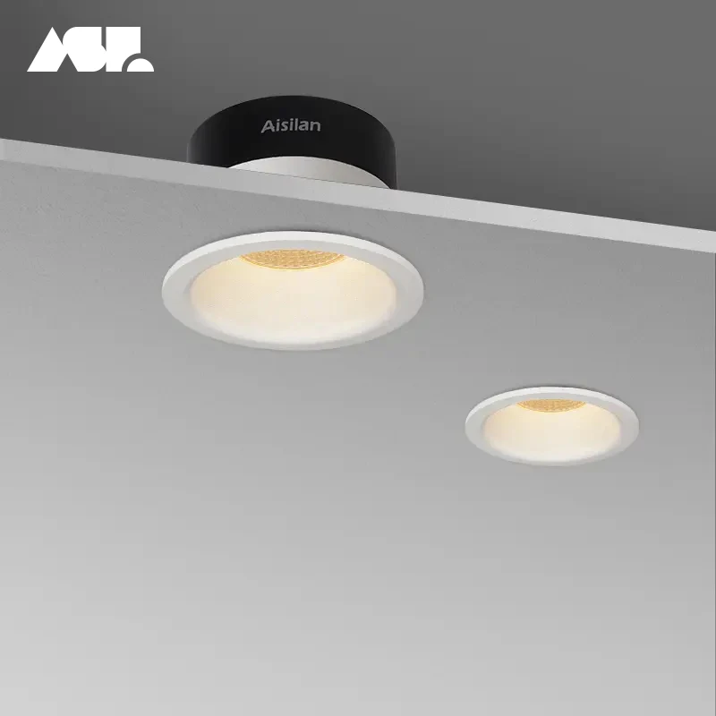 Aisilan smart wifi home LED empotrable ultra thin deep Recessed cob dali 0-10v triac dimmable led downlight with dali drive