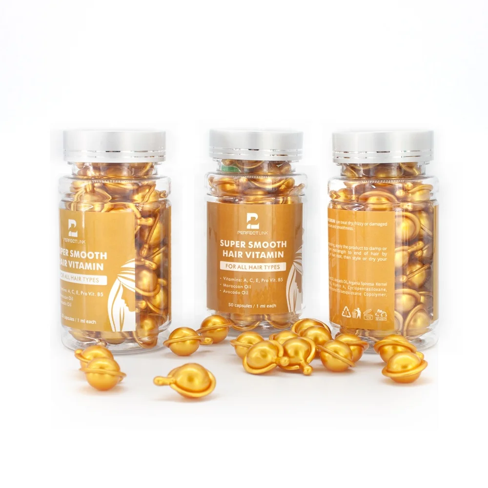 Perfect Link Hot Sale Hydrate Capsule Hair Serum Bottle 50Ml Anti Frizz Hair Serum Argan Oil Hair Serum