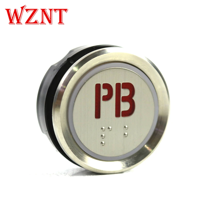 AK-22B  PB 1 2 3 4 5 sign Red 24VDC elevator braille push button switch