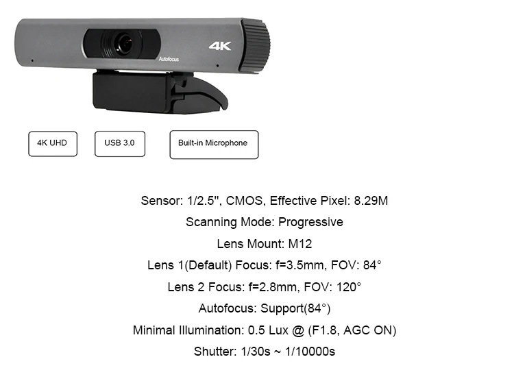 4K ePTZ UHD Video Conferencing Camera