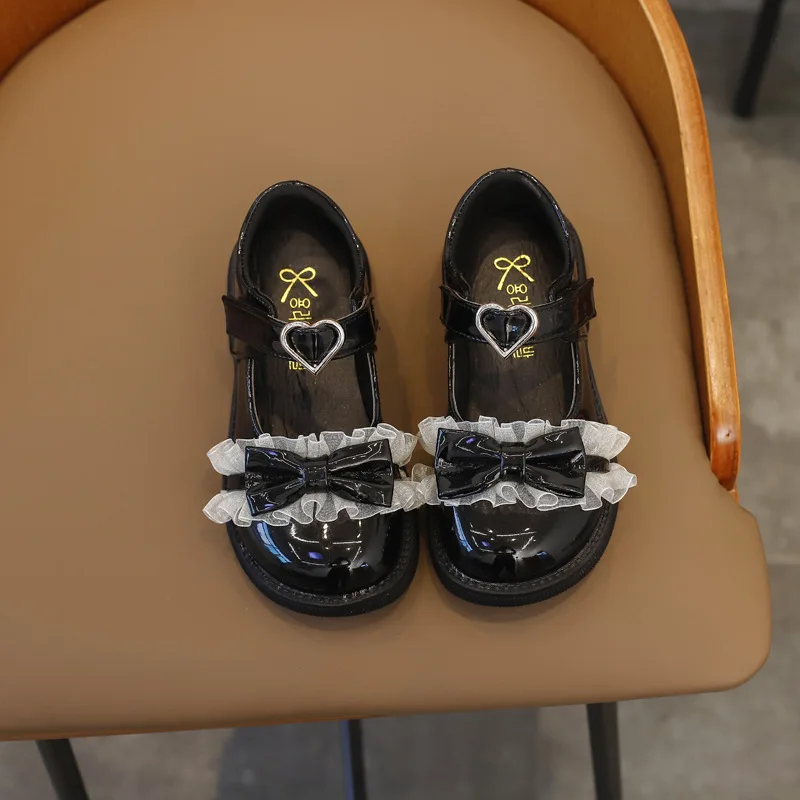  2021 Bowknot Campus Shoes For Girls Wholesale Custom Leather Kids Girl Soft Comfortable Princess Performing