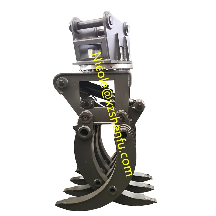 20T Hydraulic Rotating Excavator Attachment Timber Grapple Bucket