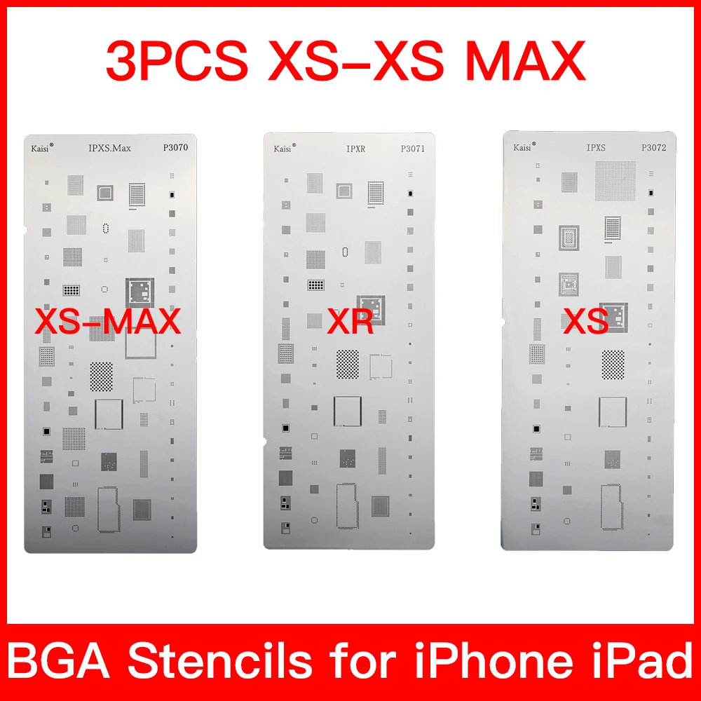 19 шт. полный набор микросхема BGA трафарет наборы для iPhone XS MAX XR 8p 7 6 s Plus SE 5S 5C 5 4S iPad высокого