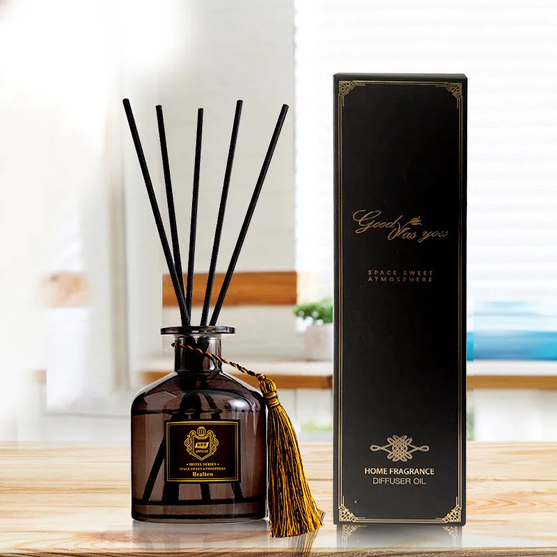 Wholesale 50ml 100ml 150ml 250ml reed diffusion bottle custom logo and glass bottle color