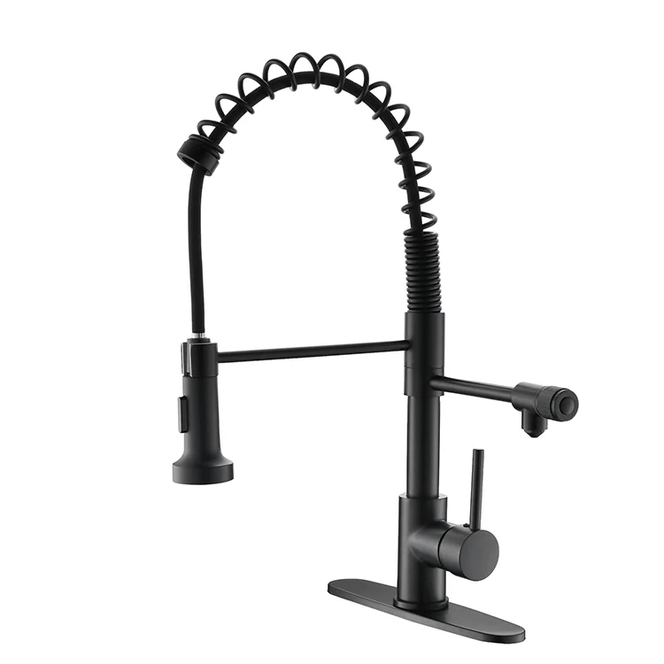 Swivel Filter Matte 3 Way Flexible torneira cozinha grifo giratorio 360 Pull Out Black Sink Water Faucets Tap Kitchen Faucet