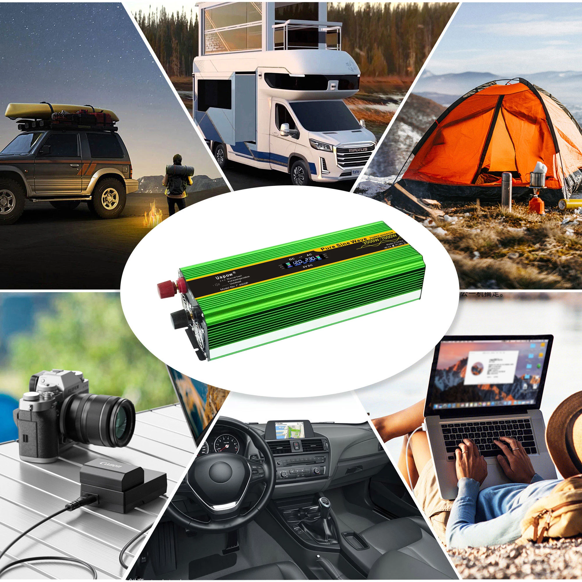 Pure Sine Wave 12V 24V DC to AC Power inverter Off Grid 3000W Solar Inverter 3500W for home appliances 220V 240V High Efficiency