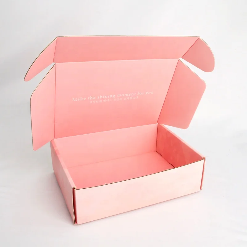 custom logo corrugated paper box for clothes shoes facial mask skin care products