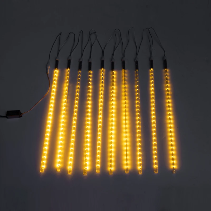 Falling Rain Lights Meteor Shower Light 50cm 10 Tube 480 LEDs Icicle String Lights for Christmas Tree Decor Holiday Party