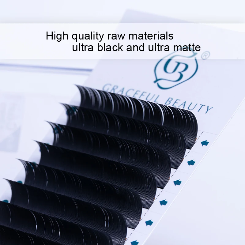 Soft Matte Black Easy Fanning Eye Lash 0.12 0.15 0.18 0.20 Korean Brown Classic Eyelash Extension