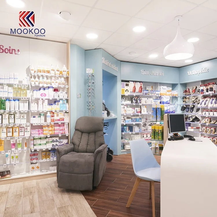 Modern Style Factory Direct Sale High End Pharmacy Shop Display Furniture Medicine Storage